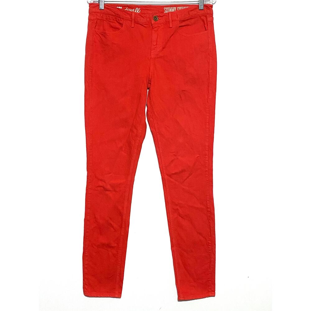 Madewell Skinny Skinny Red Orange Jeans Womens 28x32 Stretch Boho Y2K Hippie